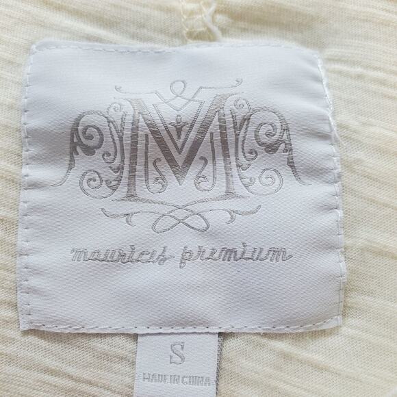 Maurices premium small womens cream colored long sleeve blouse - Picture 9 of 11